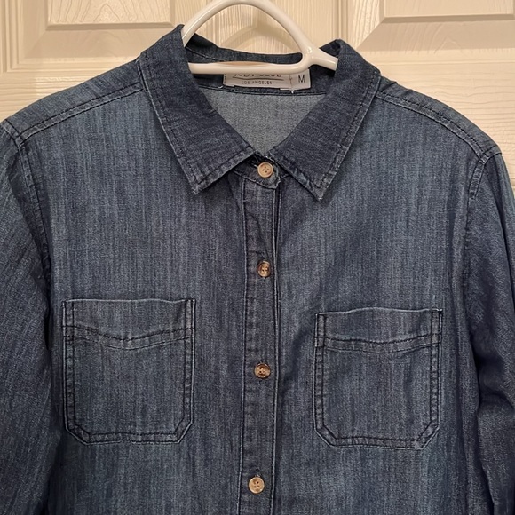 Judy Blue Denim Button Up Dress Size Medium - Picture 2 of 12
